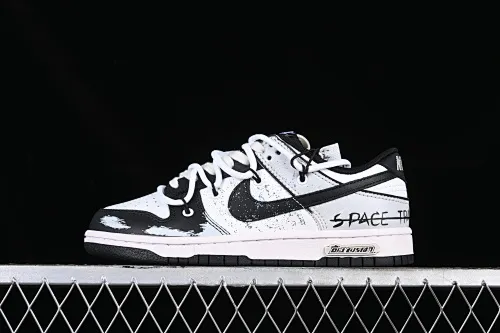 All categories Nk SB Dunk series Nk SB Dunk Low low-top sneakers Nk Dunk Low Skywalker black and white gray summer simple SB strap low-top casual sneakers DD1391-100